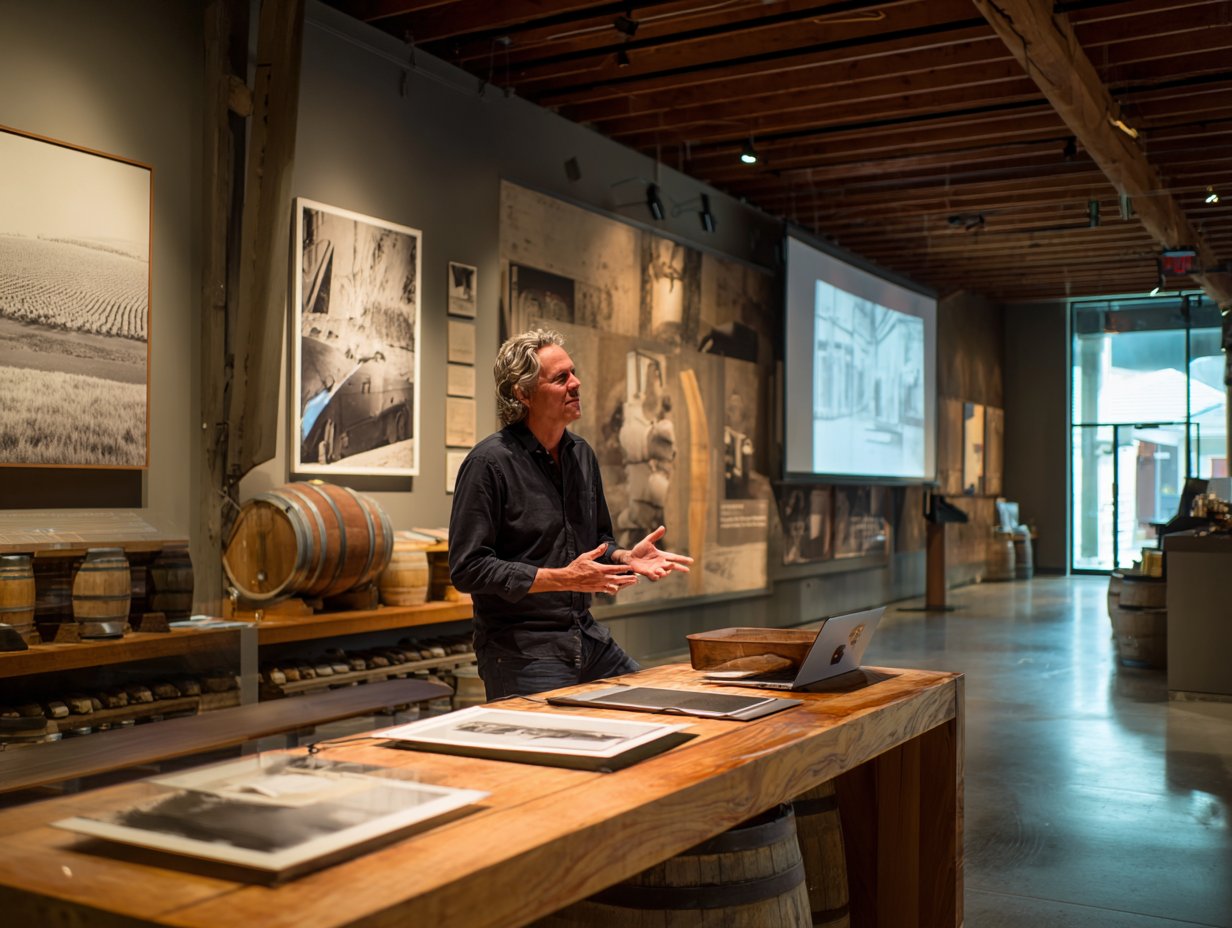 Speaker presenting at the Heritage Center