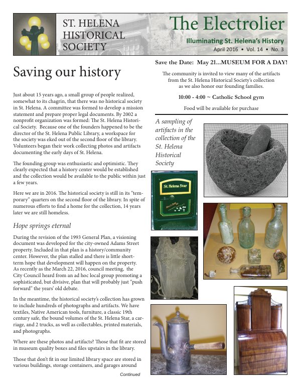 May 21, 2016 newsletter cover